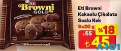 ETİ BROWNİ KAKAOLU ÇİKOLATA SOSLU KEK 9X20 G ETİ BROWNİ KAKAOLU ÇİKOLATA SOSLU KEK 9X20 G